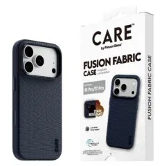 CARE by PanzerGlass Fusion Fabric Case Blau m. MagSafe iPhone 17 Pro