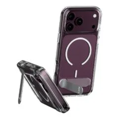 CARE by PanzerGlass Kickstand Case Transparent m. Weiss MagSafe iPhone 17 Pro Max