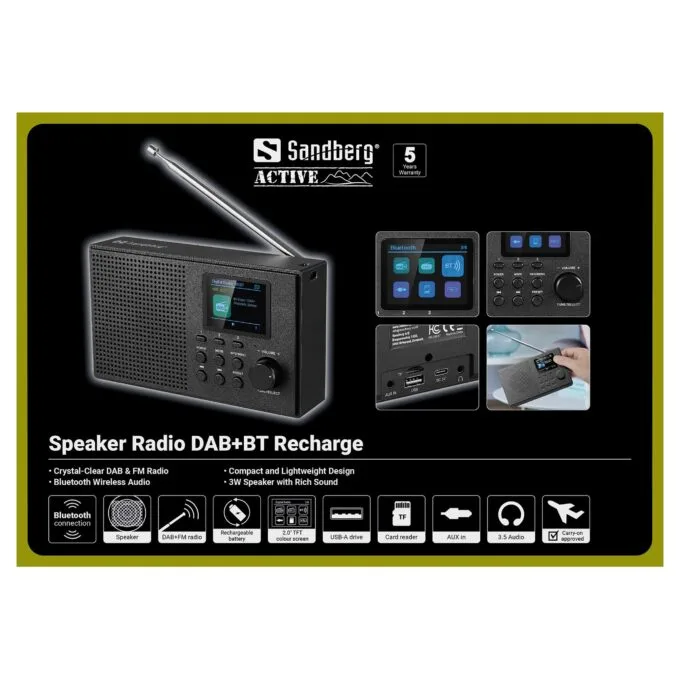 SANDBERG Speaker Radio DAB+BT Recharge — image 7
