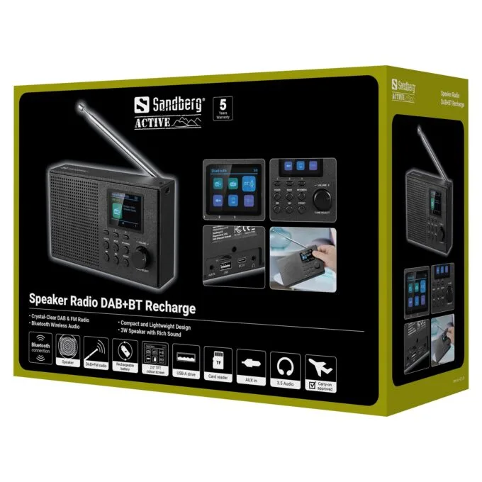 SANDBERG Speaker Radio DAB+BT Recharge — image 8
