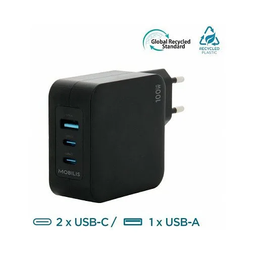 Charger 100W 2USB C 1USBA GaN cable 100W — image 2