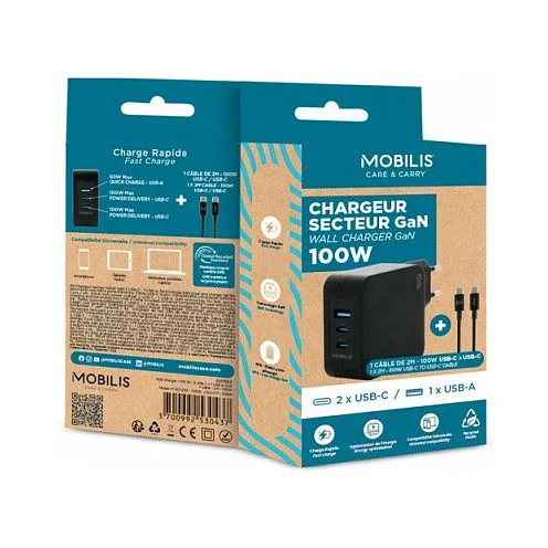 Charger 100W 2USB C 1USBA GaN cable 100W — image 7