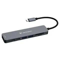 D VERBATIM USB-C Essentials Multiport Hub 7 Anschlüsse