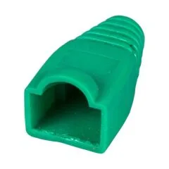 Knickschutztlle RJ45 grn, mit Rastnasenschutz, VPE 100