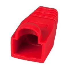 Knickschutztlle RJ45 rot, mit Rastnasenschutz, VPE 100