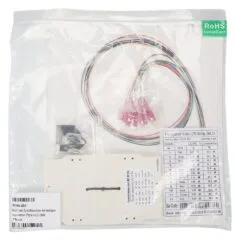 Bestckte Spleikassette mit farbigen abgesetzten Pigtails LC OM4