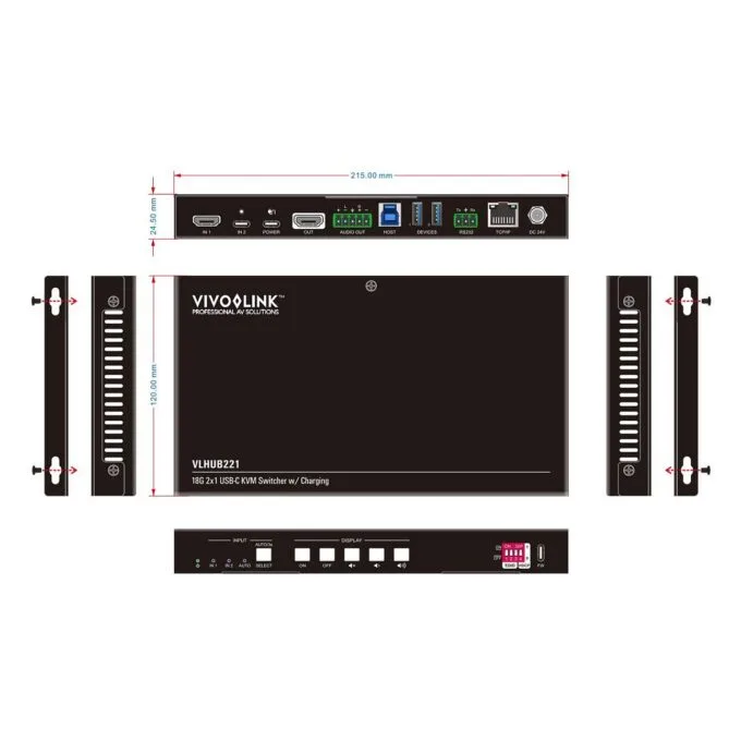 VivoLink 4K Presentation HDMI And USB-C to HDMI+USB3.0 DigitalData (VLHUB221) — image 8