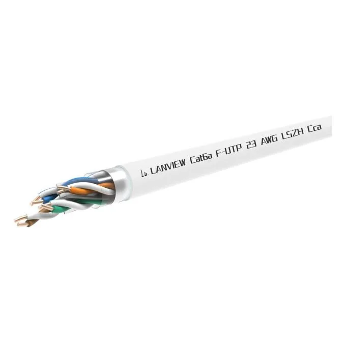 LANVIEW Cat6a F-UTP 4x2xAWG23 LSZH White 305m Fire ClassCca — image 1