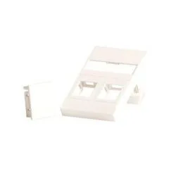 LANVIEW Wall Plate for 2 X Keystone. Fits 50x75mm FUGA Outlet