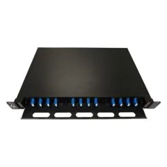 LANVIEW Fiber Optic Sliding Panel ODF 1U LC SM OS2 24 Cores