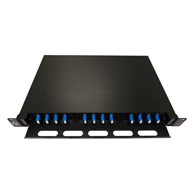 LANVIEW Fiber Optic Sliding Panel ODF 1U LC SM OS2 24 Cores — image 1