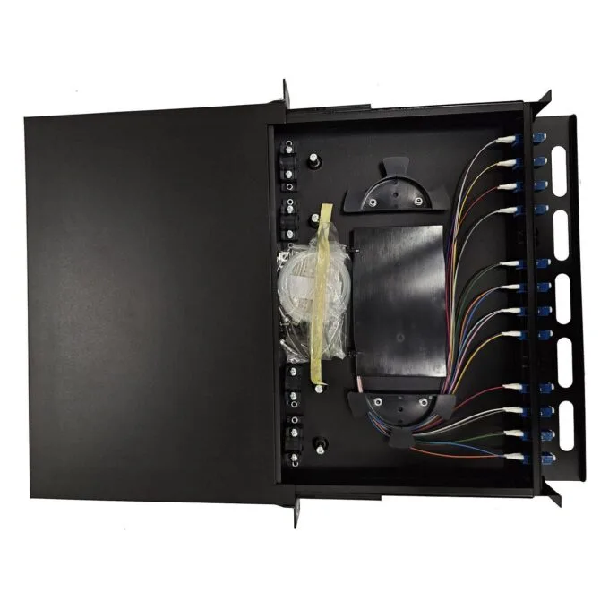 LANVIEW Fiber Optic Sliding Panel ODF 1U LC SM OS2 24 Cores — image 3