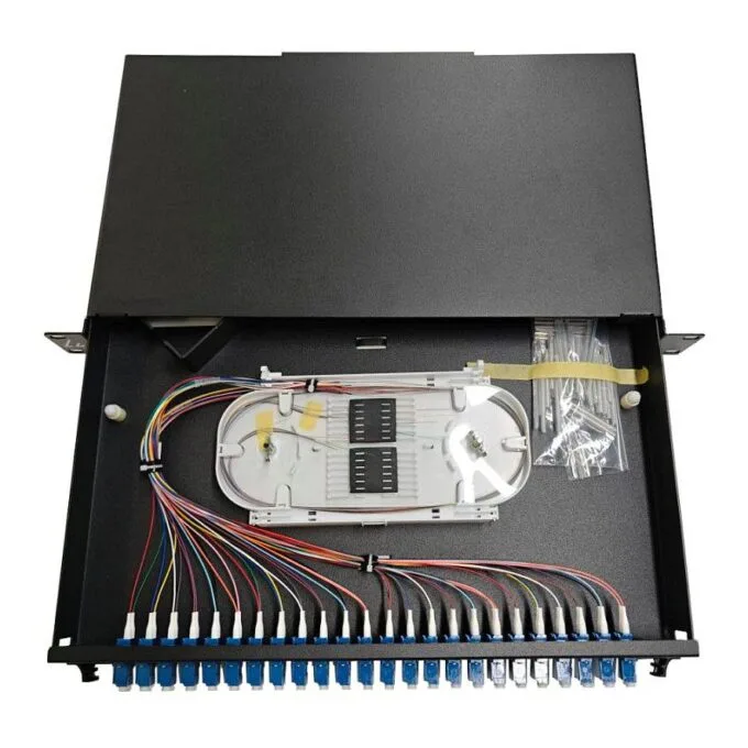 LANVIEW Fibre Patch Panel 19inch 1U with 24 X LC Duplex — image 2