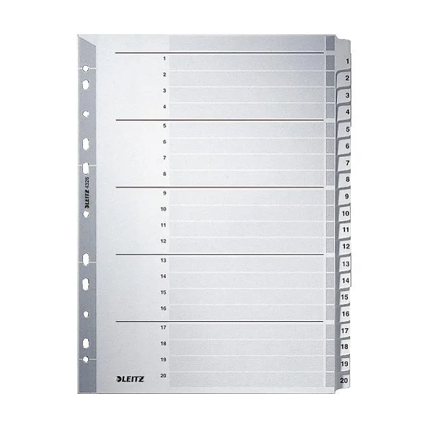 LEITZ Ordnerregister Vollformat 1-20 DIN A4 — image 1