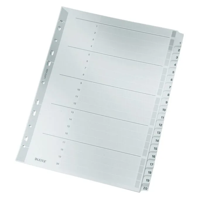 LEITZ Ordnerregister Vollformat 1-20 DIN A4 — image 2