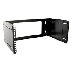 LANVIEW 19inch4U Adjustable Depth Open Frame Rack Wall Mount Black