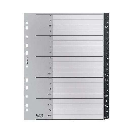 LEITZ Ordnerregister Vollformat, Überbreite A-Z DIN A4 — image 1