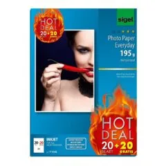 SIGEL Fotopapier Inkjet Everyday DIN A4 hochglänzend 195 g/m²