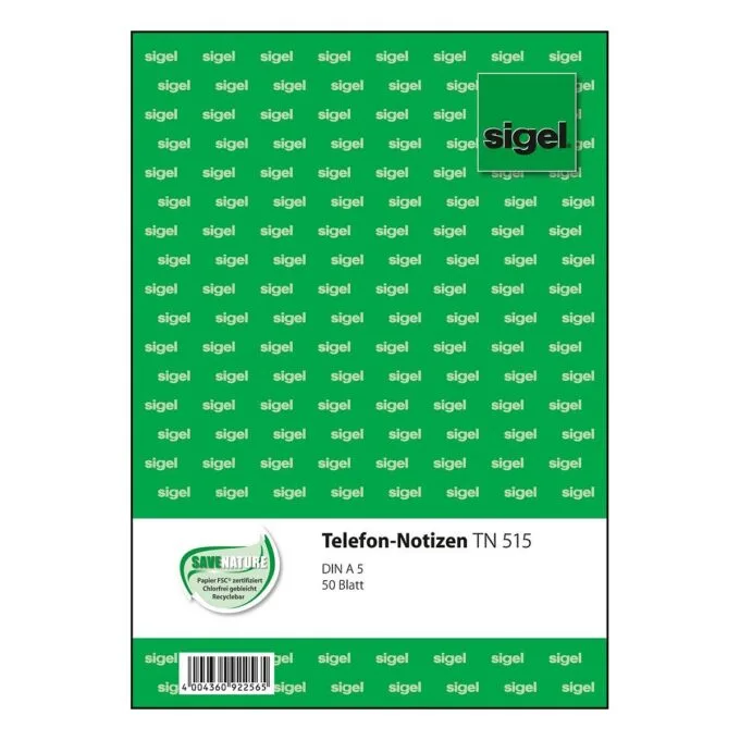 sigel Telefonnotiz Formularbuch TN515 - 1 x 50 Blatt — image 1