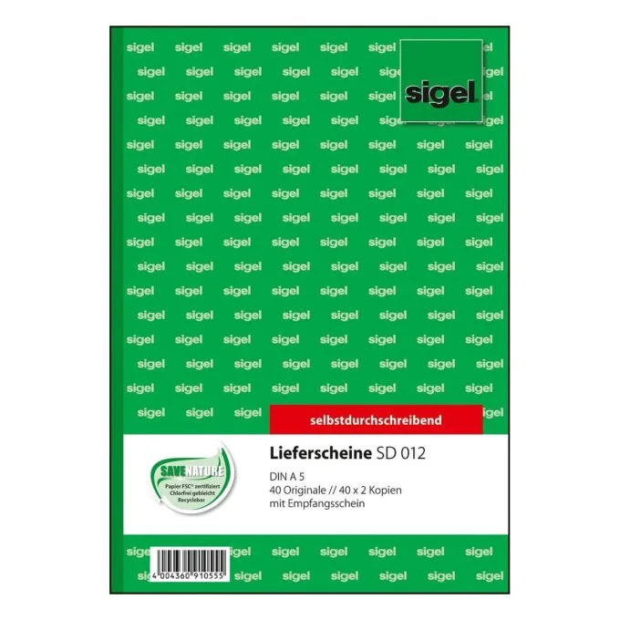 SIGEL Lieferschein mit Empfangsschein Formularbuch SD012 — image 1