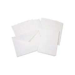 folia Klappkarten, 5 Karten, weiß