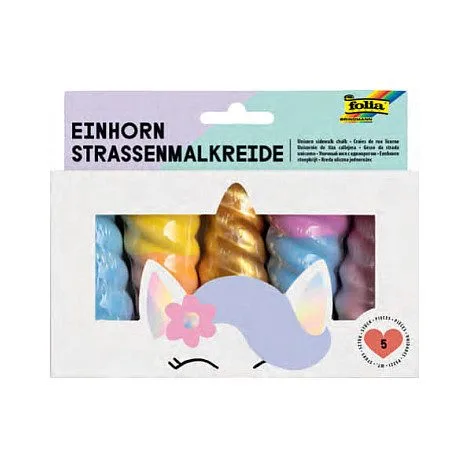 folia Einhorn Straßenmalkreide farbsortiert — image 1