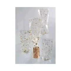 folia Zellglas-Bodenbeutel Mond und Sterne gold 18,0 x 29,5 cm, 10 St.