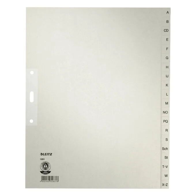 LEITZ Ordnerregister Vollformat, Überbreite A-Z DIN A4 — image 1