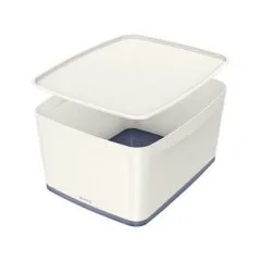 LEITZ Aufbewahrungsbox 18,0 l - 38,5 x 31,8 x 19,8 cm perlweiß/grau
