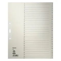 LEITZ Ordnerregister Vollformat, Überbreite 1-31 DIN A4