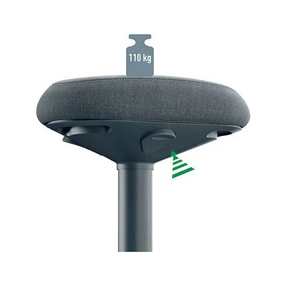 LEITZ Ergo Active Sitzhocker mit Komfortsitz, dunkelgrau — image 6