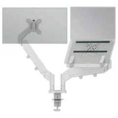 LEITZ Dual Monitor- und Laptop Arm grau, 1120x110x600
