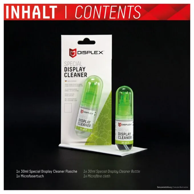 DISPLEX Special Display Cleaner, 30ml Spray mit Mikrofasertuch — image 5