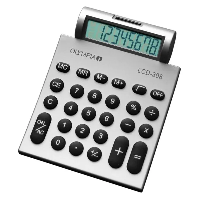 Olympia Taschenrechner LCD-308 silber — image 1