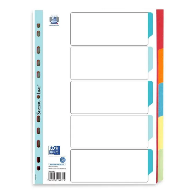 OXFORD Ordnerregister Vollformat blanko DIN A4 — image 1