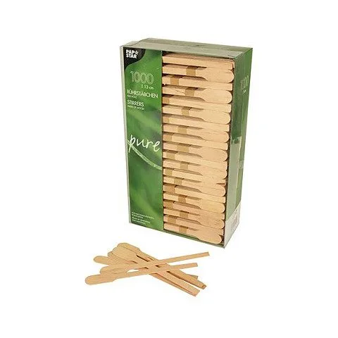 PAPSTAR Einweg-Rührstäbchen pure braun — image 1