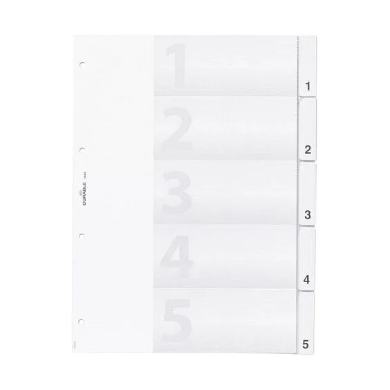 DURABLE Register A4 mit umschweißten Taben 5tlg. Transp — image 1