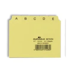 DURABLE Karteikartenregister A-Z gelb für DIN-A7-Karteikästen