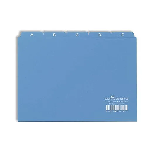 DURABLE Leitregister A5 5/5-tlg. A-Z geprägt - blau — image 1