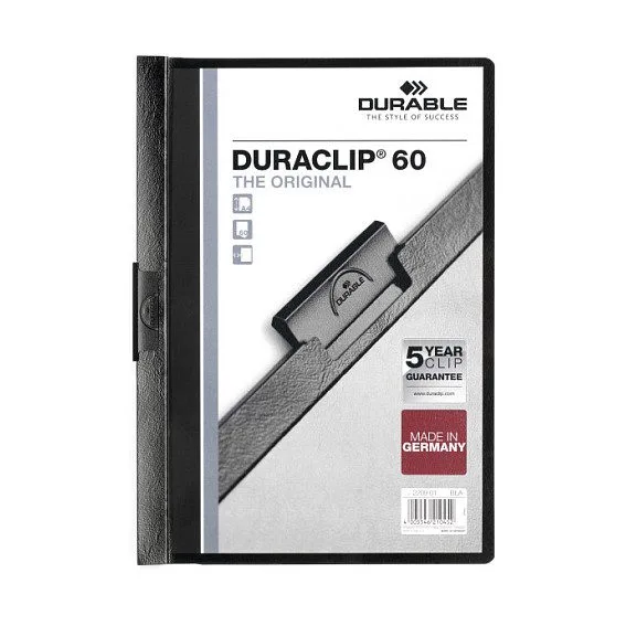 DURABLE Klemmhefter Duraclip DIN A4 schwarz — image 1
