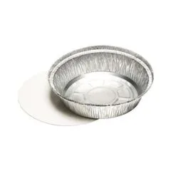 STARPAK Aluschalen mit Deckel 23 cm 1000 ml silber
