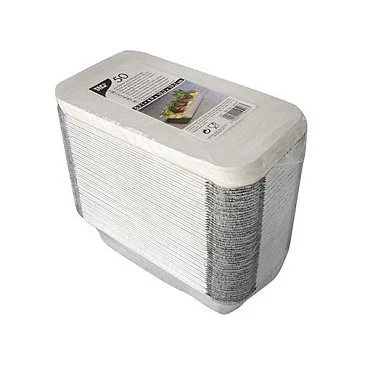 STARPAK Aluschalen mit Deckel 700 ml silber — image 3
