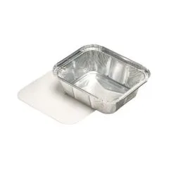 STARPAK Aluschalen mit Deckel 500 ml silber