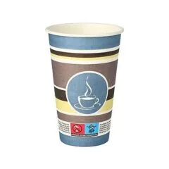STARPAK Einweg-Kaffeebecher 8 cm 0,3 l weiß, rot, gelb, grau