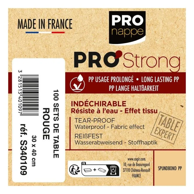 PROnappe Platzsets 30 x 40 cm rot — image 4