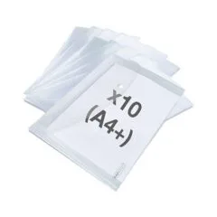RAPESCO® Dokumententaschen ECO GRS DIN A4 transparent klar, 10 St.