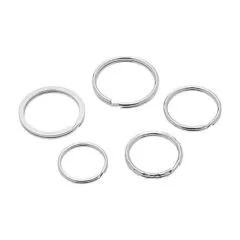 WEDO Schlüsselring silber - 15 Stück