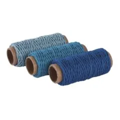 Rayher Kordeln 1 mm x 12 m blau Töne