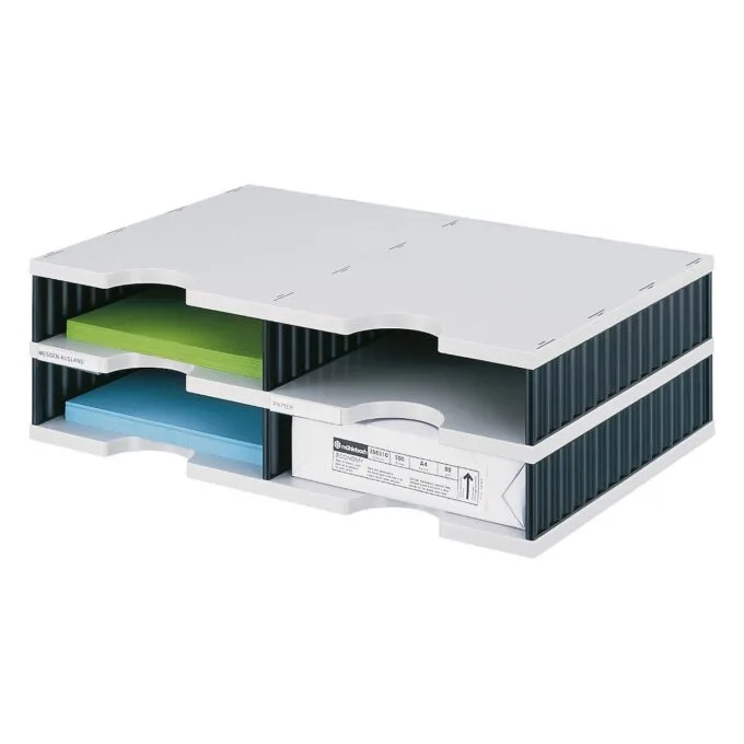 styro Styrodoc Sortierstation DIN C4 4 -Fach grau/schwarz — image 1