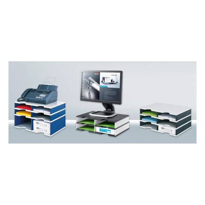 styro Styrodoc Sortierstation DIN C4 4 -Fach grau/schwarz — image 2